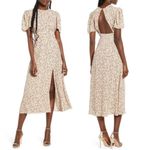 AFRM Jamie Floral Print Open Back Midi Dress Photo 13