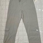 J.Jill NWT  Petal Soft 100% Cotton Light Grey/Tan Cargo Style Pants Gorpcore - 12 Photo 0
