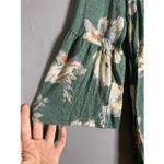 Chris & Carol  Green Babydoll Bell Sleeves Top Size Large Photo 2