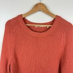 Soft Surroundings Womens Chamonix Cable Knit Chunky Sweater in Orange Sz M Fall Photo 3