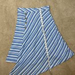 Fresh Produce Assymetric Hem Blue White Summer Beach Stretch Coastal Skirt Small Photo 4