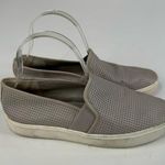 Vince Blair Perforated Gray Leather Slip On Shoes Size 6.5 Photo 0