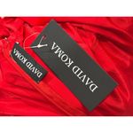 David Koma Satin Bow Detail Asymmetric Long Dress in Red 6 UK 10 New Womens Gown Photo 8