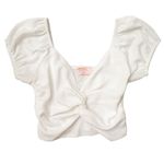 Wishful park Wishful Thinking Womens Pullover Puff Sleeve Crop Top, Sweetheart White S NWOT Photo 8