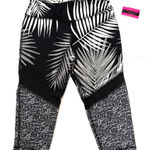Material Girl Active Le Noir Palms Mesh-Inset Cropped Leggings Sz M Photo 0