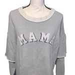 Fantastic Fawn  Gray 'MAMA' Oversized Sweatshirt Layered Long Sleeves  Photo 1