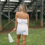 These Three Boutique Strapless White Ruffle Dress Photo 1