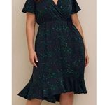Torrid Midi Studio Crepe de Chine Surplice Dress Size 3X Photo 0