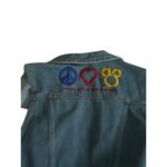 Store Vintage Peace Love Disney Denim Vest Size Medium Photo 1