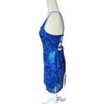 Sthcute Royal Blue Sequin Minidress Women's Size M Strappy Back Homecoming Glam Size M Photo 1