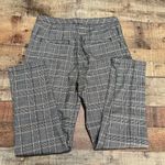 Free People  | Women's Preppy Black Brown Molly Plaid Slim Trouser Pant Sz 6 Photo 6