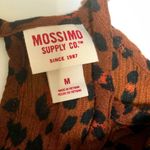 Mossimo Animal Print Leopard Cold Shoulder Top Rust Chocolate Brown Red Pink Med Photo 7