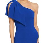 Dress the Population New!  Tiffany One Shoulder Midi Dress Electric Blue, size S‎ Photo 2