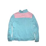 Vineyard Vines  Womens Shep Shirt Jacket Top‎ 1/4 Zip Mock Neck medium Pink Aqua Photo 3