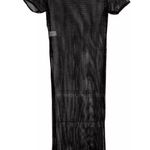 Love Nation Fishnet Swim Cover Dress Women's XL Full Length Side Slits Black NEW Photo 8