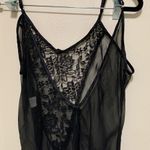 Frederick's of Hollywood  sheer woman black lingerie slip dress v back Photo 4