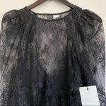 GRLFRND NWT  Reese Lace Mini Dress LongSleeve Black Photo 10