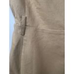 MOUSSY Women's V Neck Belted Waist Denim Dress Sleeveless Solid Khaki Size S 1 Tan Photo 2
