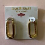 Isaac Mizrahi NWT--THICK OVAL SHAPED EARRINGS GORGEOUS GOLD TONE EARRINGS, brand new. Photo 1
