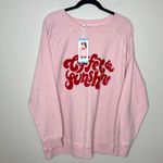 Wildfox NEW NWT Large Coffee & Sunshine Pink Oversized Sweatshirt MSRP $128 Photo 2