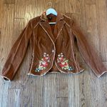 Kikit Jeans Y2K brown corduroy embroidered floral jacket small Photo 5