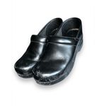 Dansko  Sleek Black Leather Upper Slip On Clog Mule Shoe sz 39 Nurse Comfort Loaf Photo 1