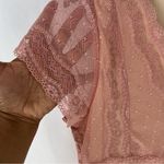 The Limited  VINTAGE Blush Pink Lace V-Neck Cap Sleeve Blouse Y2K‎ Fairy Size L Photo 3