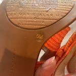 Alex Marie Quimby Raffia Slide Sandals Women's Orange Woven Heeled Sandals Photo 6