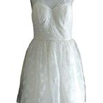 Chi Chi London Chi Chi Ivory Embroidered Flowers Sweetheart Neckline Wedding Party Dress Fairy Photo 0