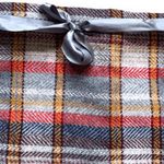 Plus 2X Tweed Plaid Mini Skirt Satin Ribbon Waist Holiday Boston Los Angeles Yellow Photo 5