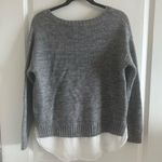 ASTR The Label Boatneck Layered Sweater S Women’s Wool Blend Gray Pullov… Photo 5
