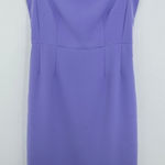 Ann Taylor  Women's Size 8 Lavender Square Neck Sleeveless Sheath Dress Wedding‎ Photo 0