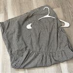 Gingham Cotton Dress button front midi womens Black White (size 2 petite) picnic Photo 3