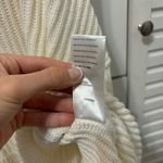 Free People Layer Cake White Cowl Neck Peplum Sweater Photo 5