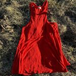 Free People Intimately Red Ribbed Racerback Tank High Neck Flowy Photo 2