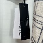 T Tahari Tahari Plaid Faux Suede Blazer NWT size Small Open‎ Front Longline Beige Black Photo 2