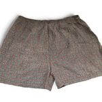 90s Vintage Faded Xinno 100% Silk Sleep Men Shorts Boxers Red Paisley Sz XL Measurement in pics Brown Photo 1