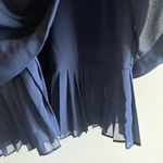 Banana Republic  Women's Sleeveless A-Line Navy Top‎ Tank Size S Lined Pleated Photo 2