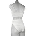 L Space White Sleeveless V Neck High Waist Two Piece Bikini Set Swimsuit S/M Photo 1