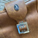 Vintage Brown Leather Mercury Suitcase Luggage Photo 4