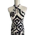 White House | Black Market WHBM Black White Keyhole Midi Dress Size 0 Photo 1