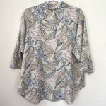 Vintage Tropical Floral Bird Print Button Up Shirt Collared ~ Women’s Size XXL Photo 1