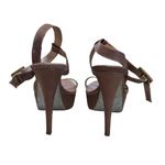 RENÉ CAOVILLA‎ Glitter Strappy Platform Sandal Saddle Brown size 38 $1020 Photo 3