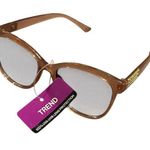 Trend Sunglasses Women's One Size Round Pink Gold Accents Shades UV400 NWT NEW Photo 0