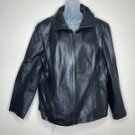 East 5th  Genuine Leather Y2K Vintage Black Zip Up Jacket Coat size XL Photo 0