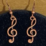 Music Lover Rose Colored Necklace Earring Set Pink Photo 4