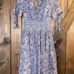 Frye Boho Floral V Neck Tiered Mini Dress Photo 0
