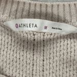 Athleta  Wool Cashmere Sweater Ribbed Knit‎ Pullover Long Sleeve Beige Size M Photo 3