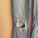 American Eagle  Light Blue Distressed Flare Jeans Stretch Size 000 Short Photo 1