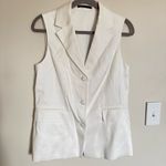 Elie Tahari  NWT Sky White Blazer Vest Top Jacket Women’s Size M / S Photo 6